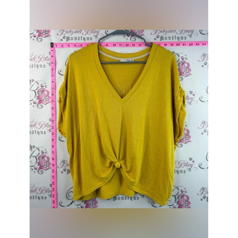 Wilfred V-Neck Knot Front Tunic Mustard